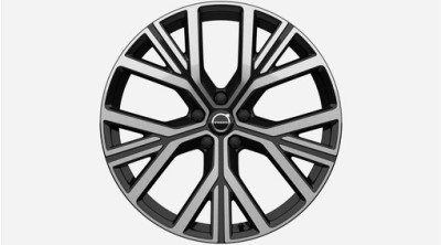 Complete wielen, zomer, 22" 5-Y-spaaks Glossy Black Diamond Cut, Volvo ES90