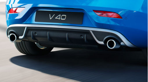 Diffusor achter, R-Design, Volvo V40