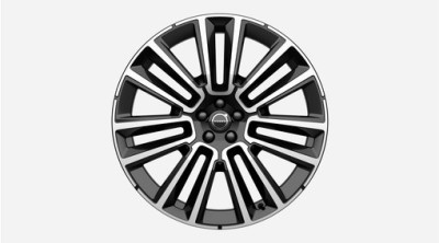 Aluminium velgenset "7-dubbelspaaks Black Diamond Cut" 9 x 22", incl. T8