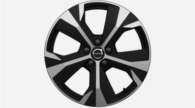 Aluminium velgenset "5-spaaks Glossy Black Diamond Cut" 7,5 x 18"