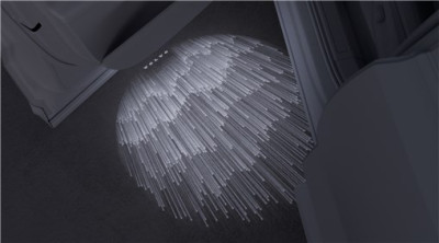 Projectieverlichting in portier, Volvo ES90