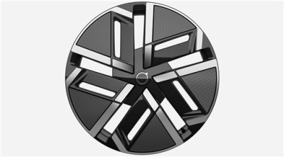 Aluminium velgenset "5-Spoke Glossy Black/ Matt Graphite Diamond Cut", 21", Volvo EX60