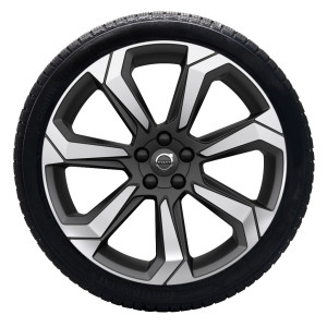 Complete wielen, winter "7-spaaks Matt Graphite Diamond Cut" 8 x 20"