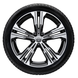 Complete wielen, winter "5-dubbelspaaks Black Diamond Cut" 7,5 x 19"